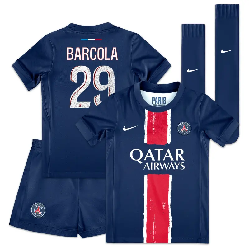 psg-nike-home-mini-kit-2024-25-little-kids-with-barcola-29-printing-201613672-29 Collection | PSG Fanshop