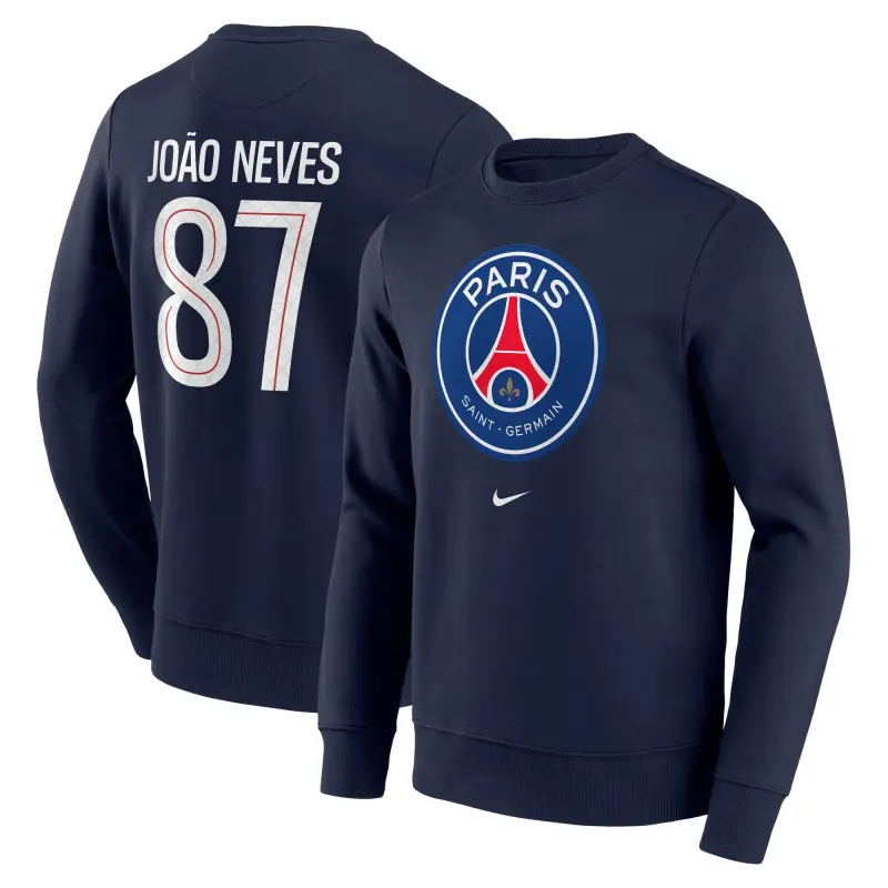 psg-nike-joo-neves-87-graphic-crew-sweatshirt-navy-mens-203293374-87 Collection | PSG Fanshop