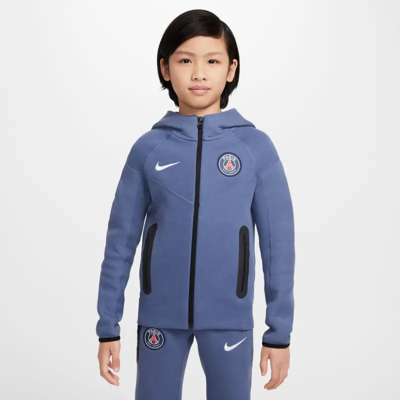 psg-nike-tech-fleece-full-zip-hoodie-diffused-blue-kids-202333154 Collection | PSG Fanshop